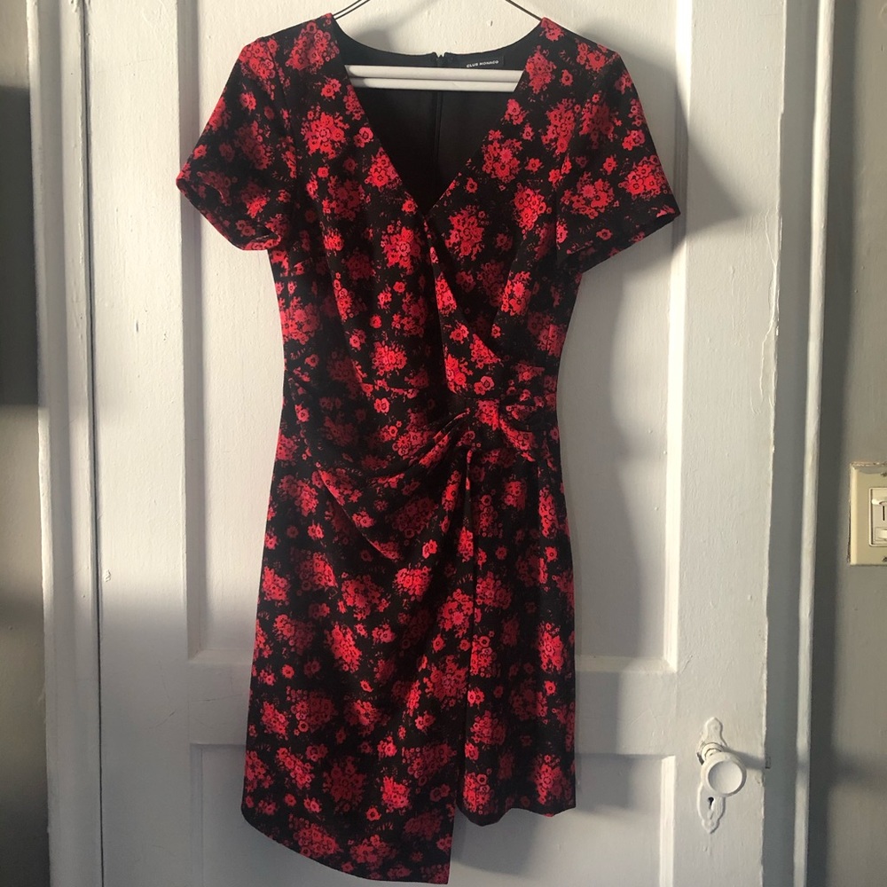 Club Monaco floral wrap dress